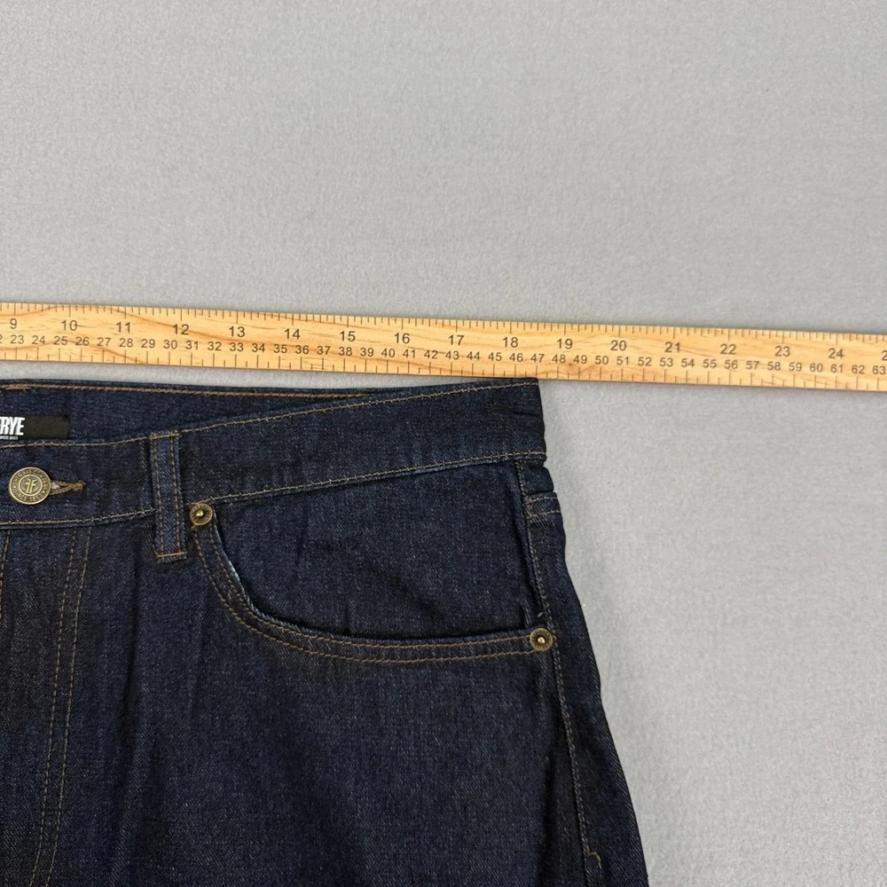 Frye Mens Slim‎ Bootcut Jeans Size 36x30 Dark Wash Casual Cotton Denim NWT